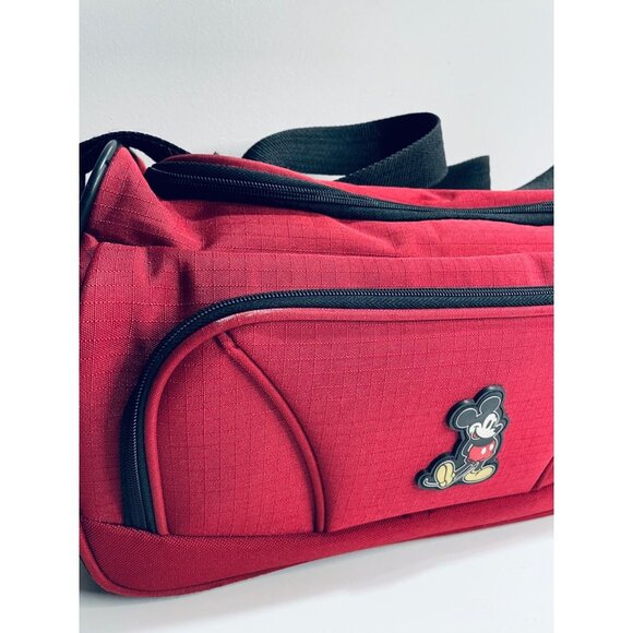 Disney Mickey Mouse Red Crossbody Messenger Weekender Laptop Bag - Picture 4 of 6